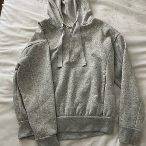 Quarter Zip crop hoodie